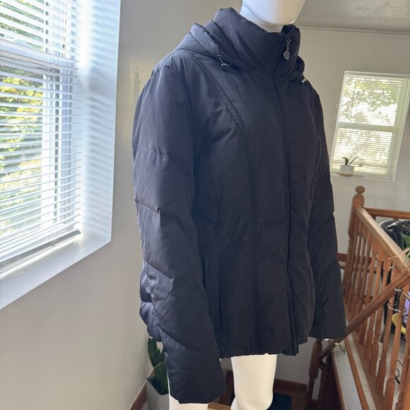 CALVIN KLEIN Black Duck Down Puffer Coat Women's Size XL - Picture 1 of 11